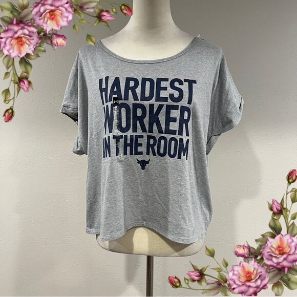 Under Armer Gray Motivational gym Graphic Tee size large - Picture 1 of 13